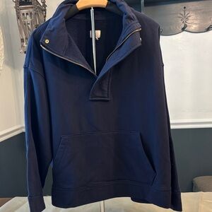 a new day Women's Navy Cowl Neck crop sweatshirt